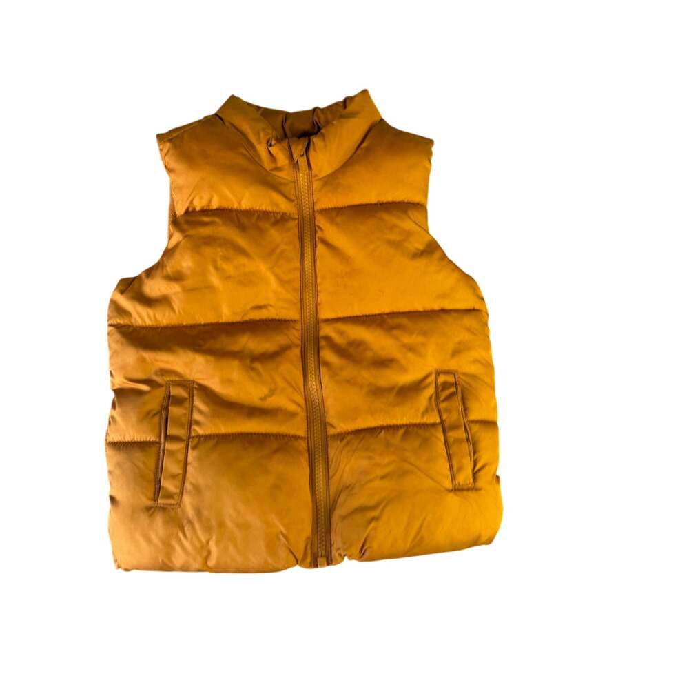 Old Navy Toddler Unisex Size 5T Mustard Yellow Frost-Free Puffer Vest